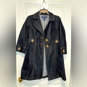 Baccini Trench-Style Denim Coat